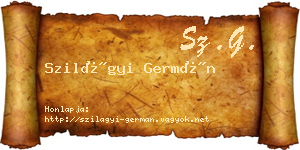Szilágyi Germán névjegykártya